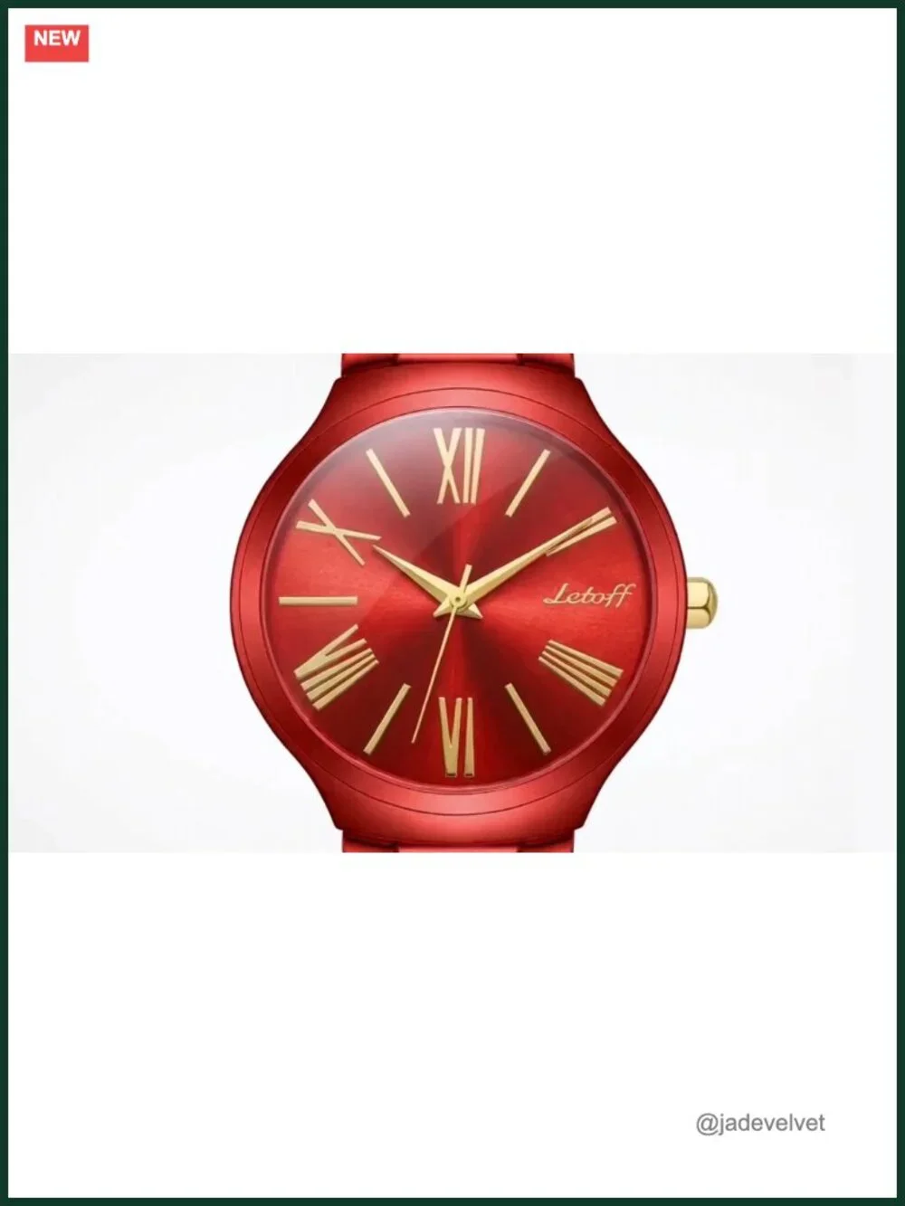 Letoff Women's Watch Roman Numerals Interchangeable Metal Strap Water Resistant